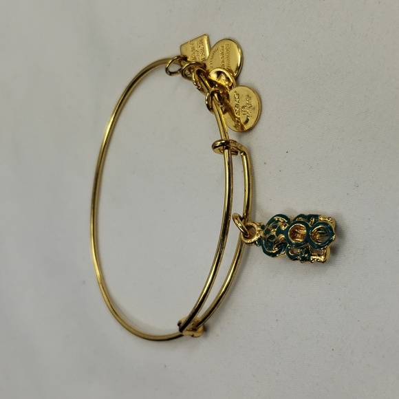 Alex and Ani Octopus Charm Bracelet Shiny Gold Finish - Picture 2 of 3